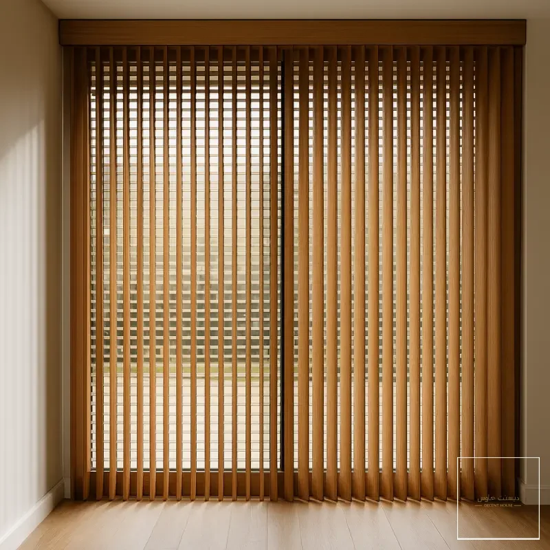 ستائر شرائح خشبية